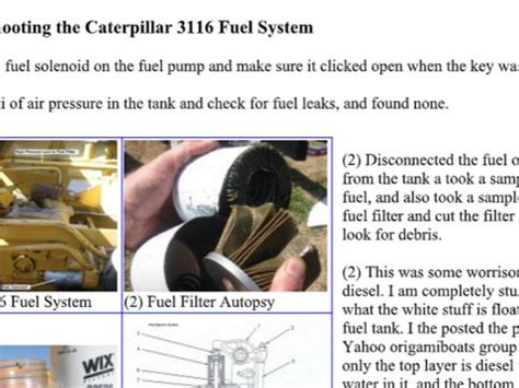 cat 3116 troubleshooting